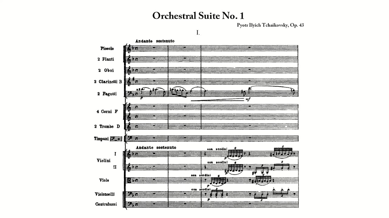 Tchaikovsky: Suite No. 1, Op. 43 (with Score)