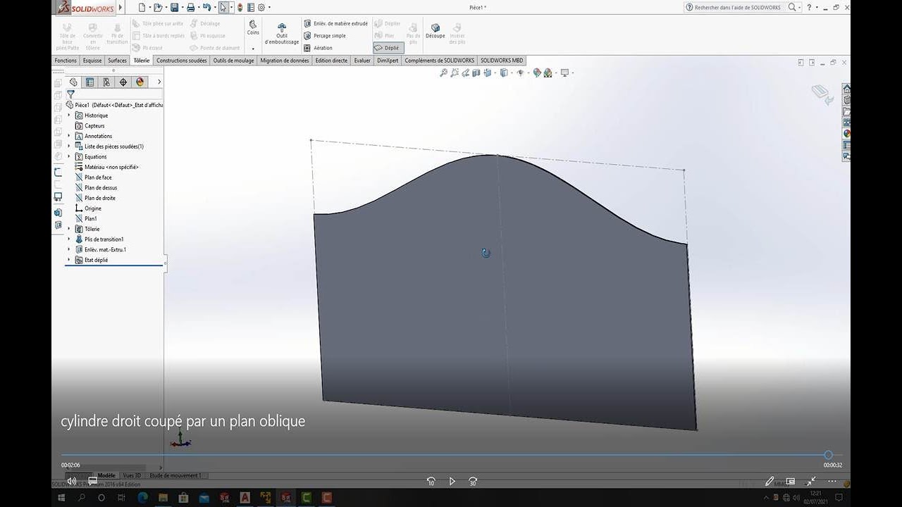 SOLIDWORKS - traçage chaudronnerie