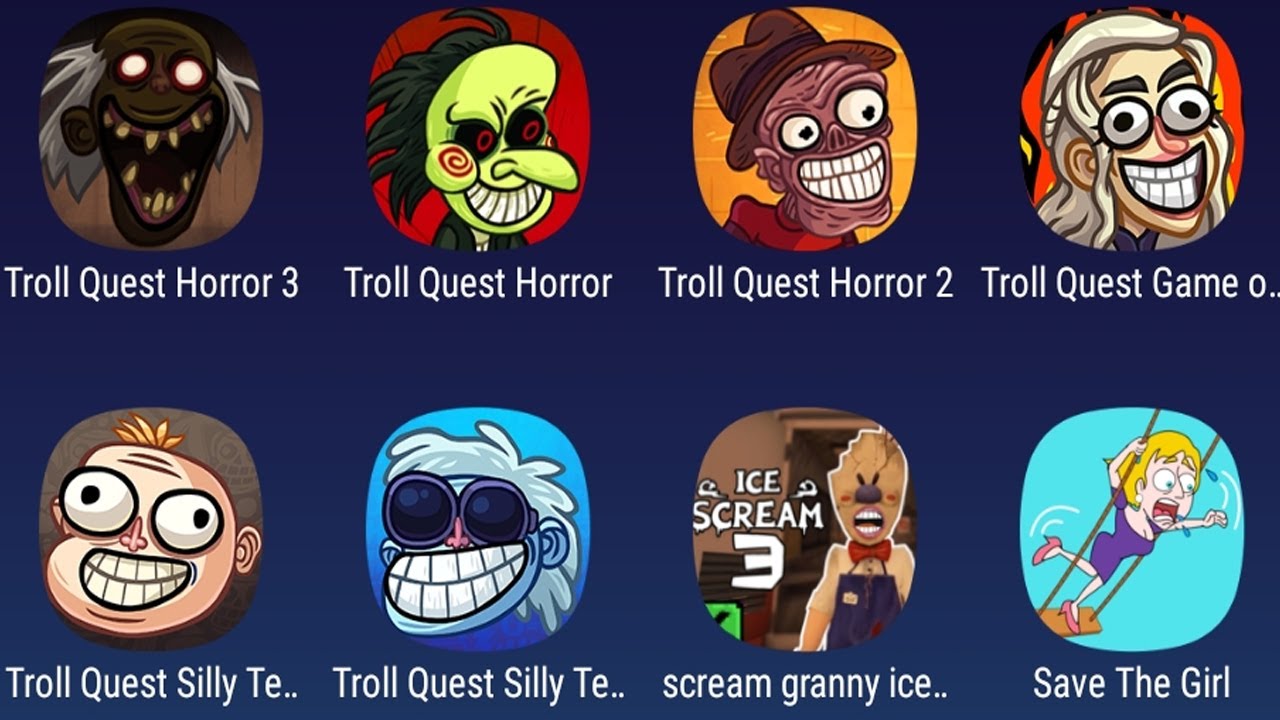 Troll Quest Horror 3,Troll Quest Horror 2,Troll Quest Game Over,Troll Quest Silly,Granny Ice Scream,