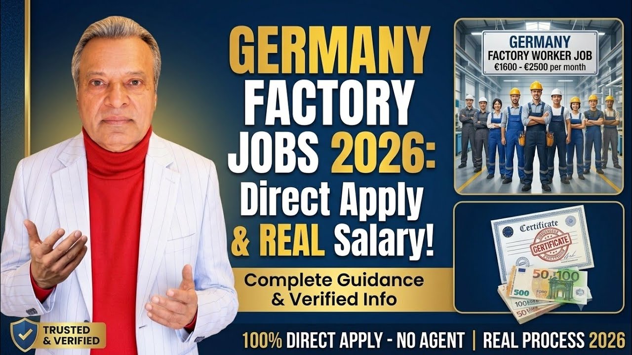 Germany Factory Jobs 2026: No Agent, No Fraud | Direct Apply and Real Salary Updates