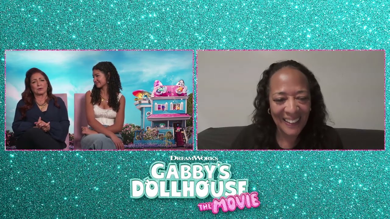 Gabby’s Dollhouse The Movie interview with host Liz Black & Gloria Estefan &  Laila Lockhart Kraner