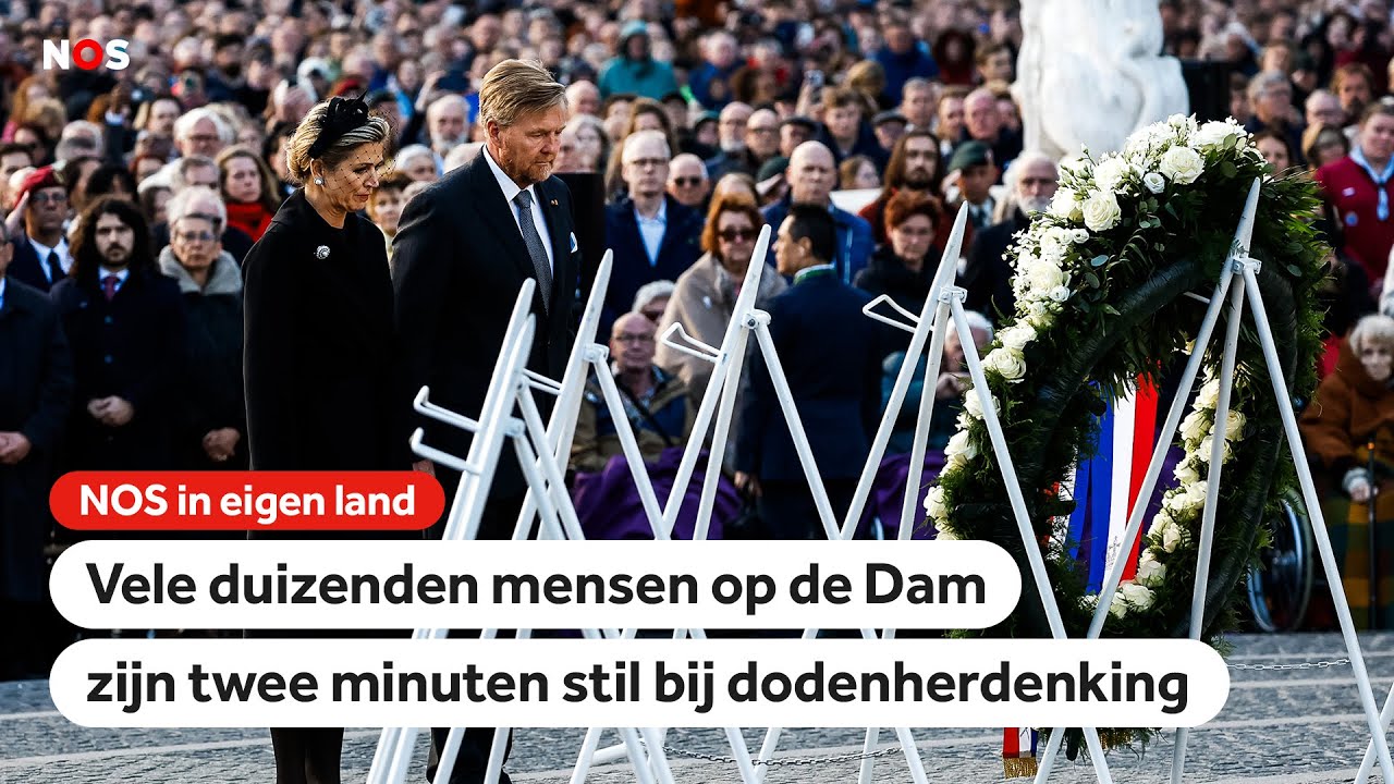 Oorlogsslachtoffers herdacht tijdens Nationale Herdenking in Amsterdam