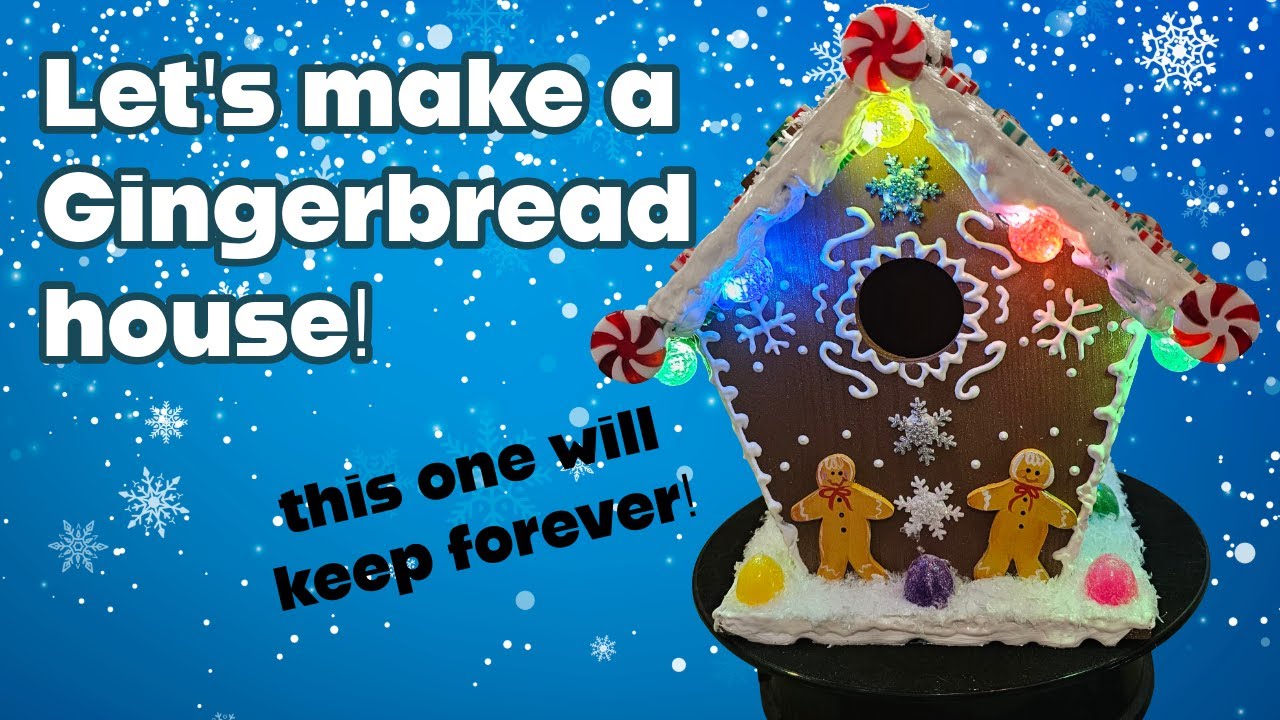 DIY Easy Cute Gingerbread House not made with food! 🎄🎅 #gingerbreadhouse #woodart #christmascrafts