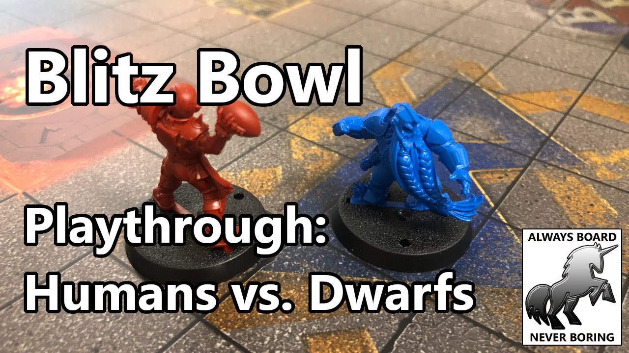 Learning to Play Blitz Bowl Season 2 | Playthrough Battle Report | Dwarfs vs. Humans Match