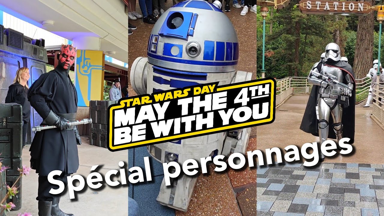 Darth Maul, capitaine Phasma, Dark Vador, Kylo Ren, The Mandalorian et Grogu, R2D2 Disneyland Paris