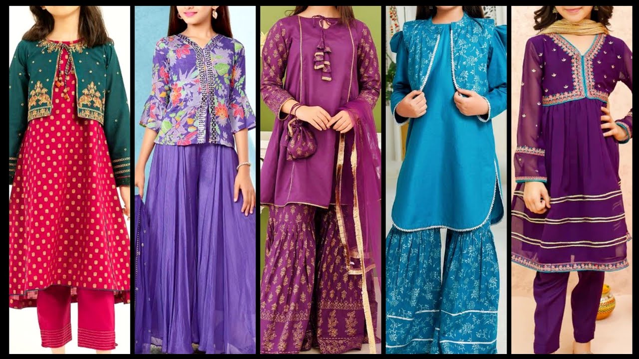 Stylish and Gorgeous little girl's dresses ideas & amazing long frock designs 