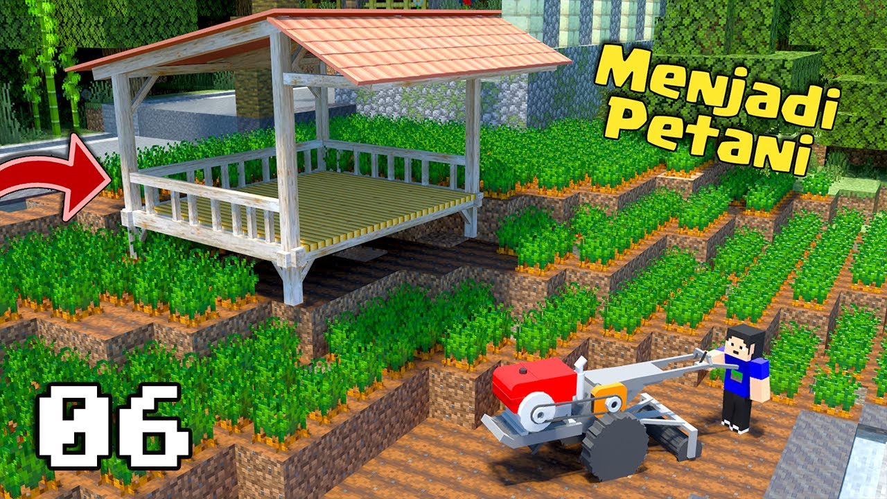 Membuat Persawahan Di Desa Survival Addon Nuansa Indonesia MCPE Part 6
