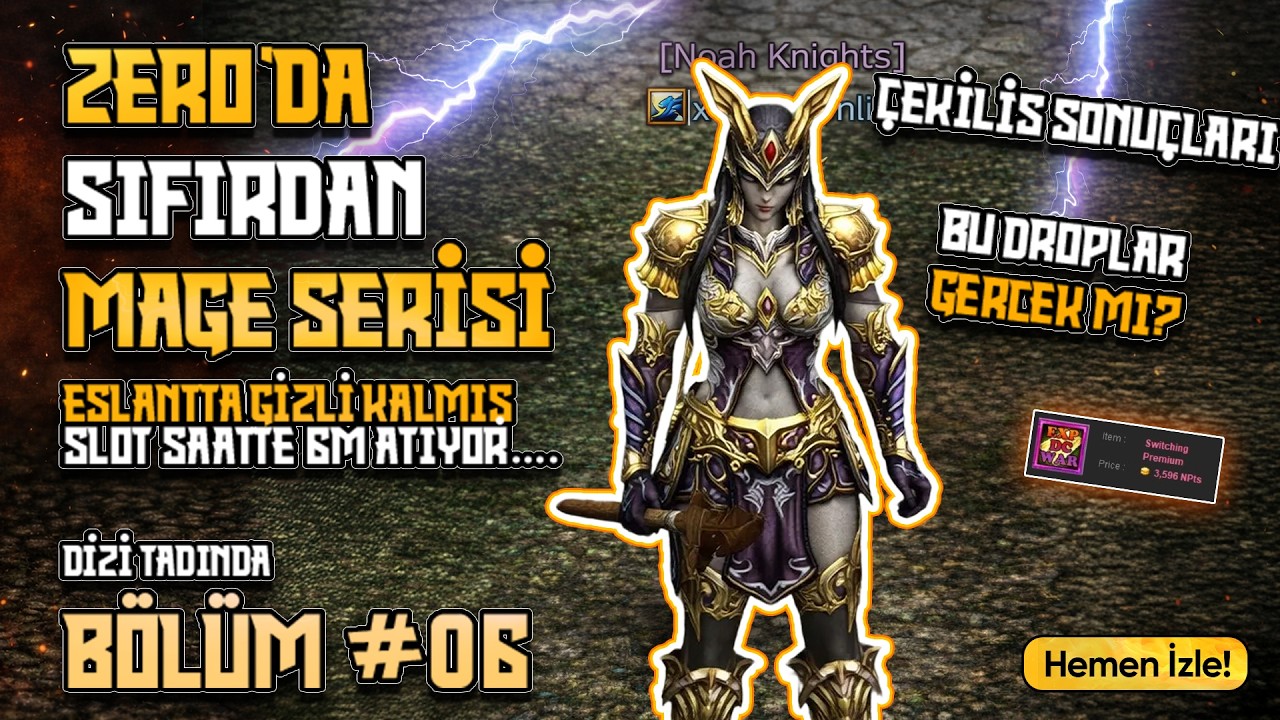 🔥 ZERO Serveri Sıfırdan Mage Serisi #6 | CASH Çekilişi Sonuçları💰80LVL Olduk Mu?⚡#KnightOnline #mage