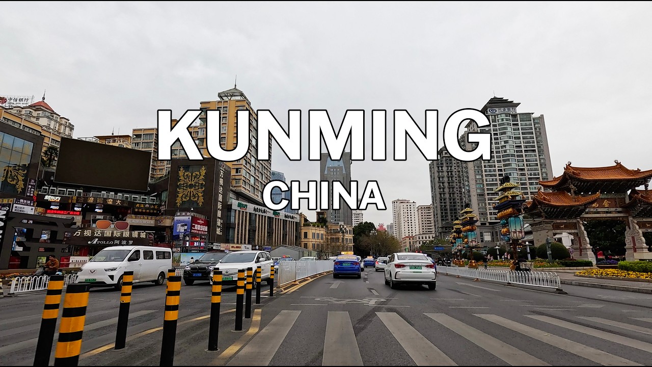Kunming, China - Driving Tour 4K