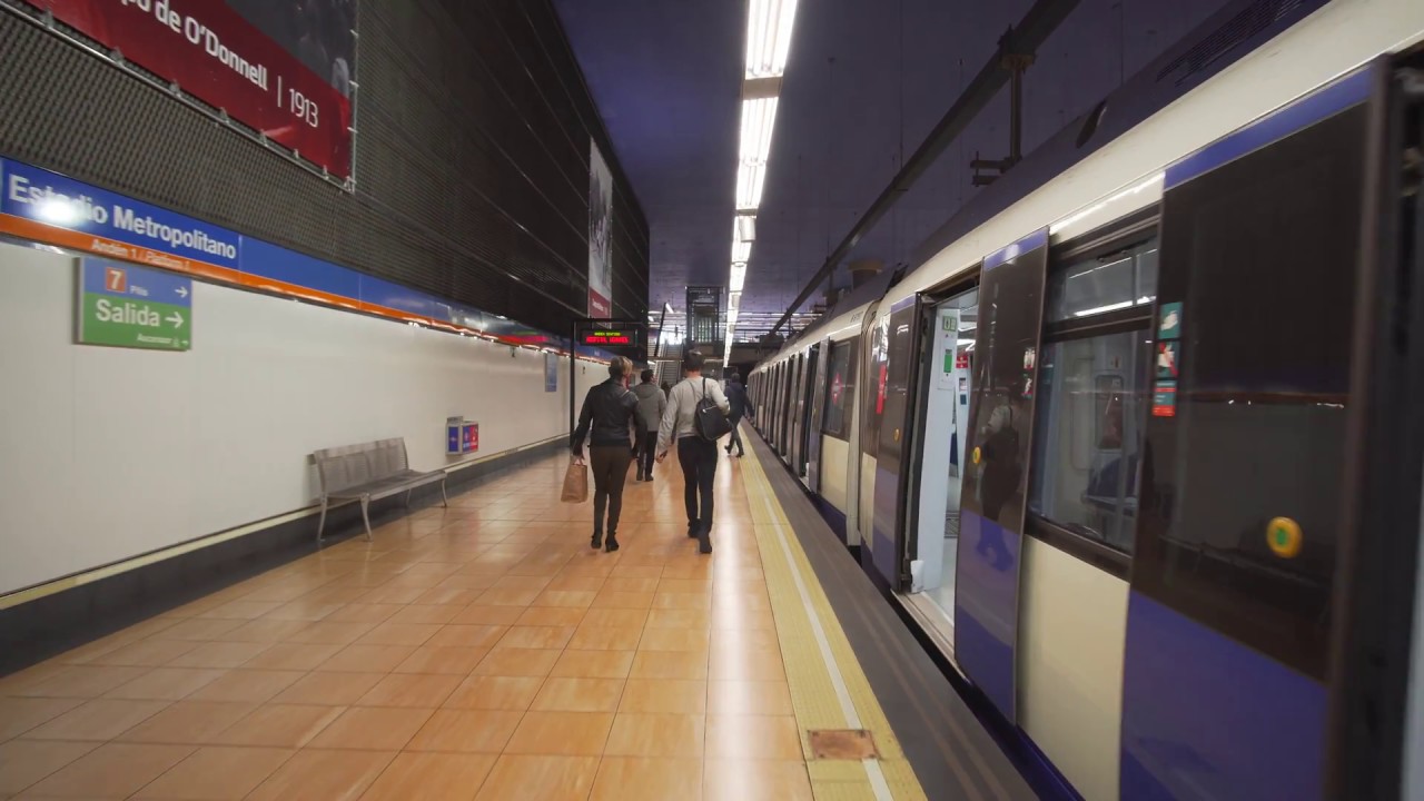 Spain, Madrid, 2X Metro ride from Barrio del Puerto to Las Musas