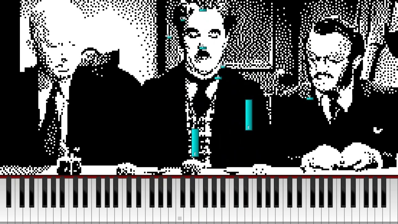 Charlie Chaplin - "The Great Dictator: Pudding Scene" (Synthesia) [PC Speaker] *Tutorial*