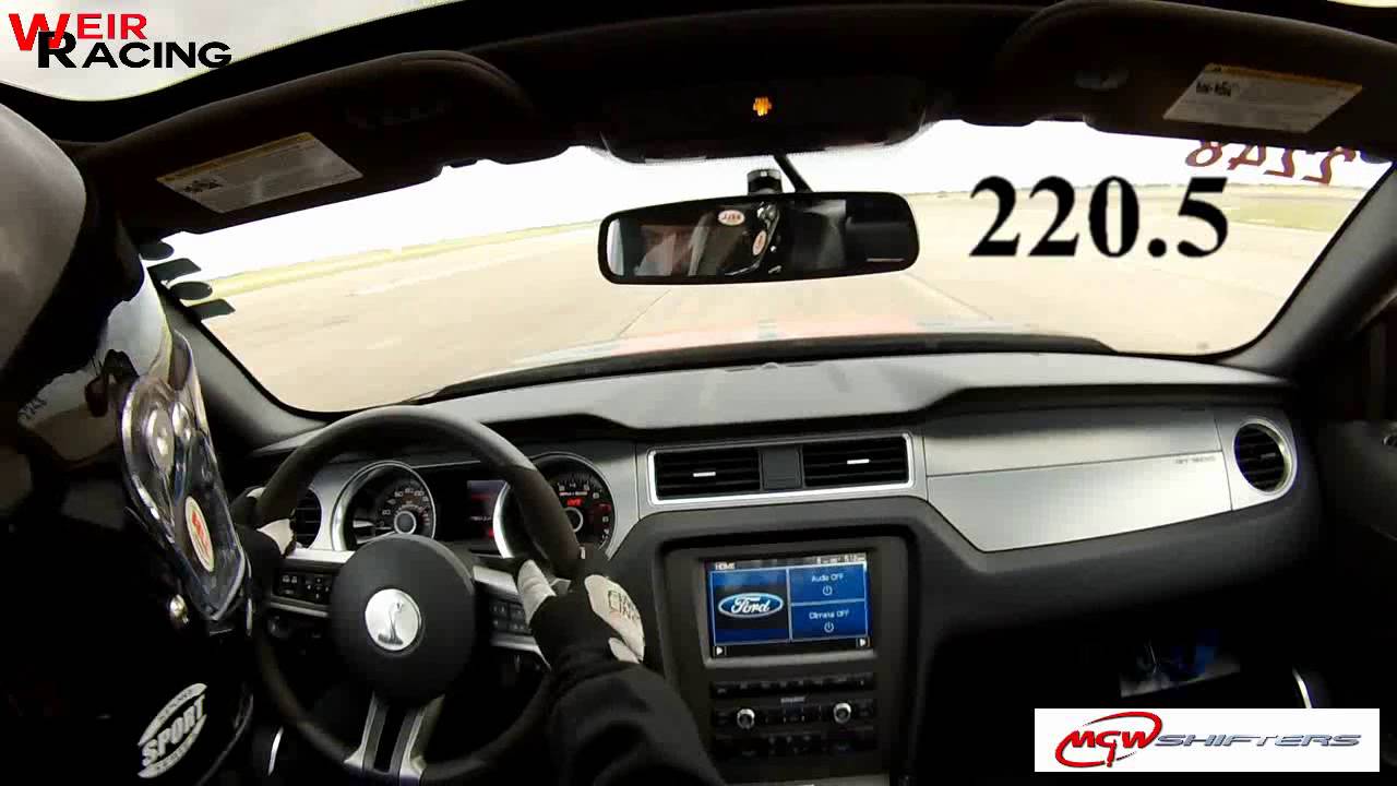 Weir Racing Mustang Shelby GT500 goes 220 MPH At The Texas Mile