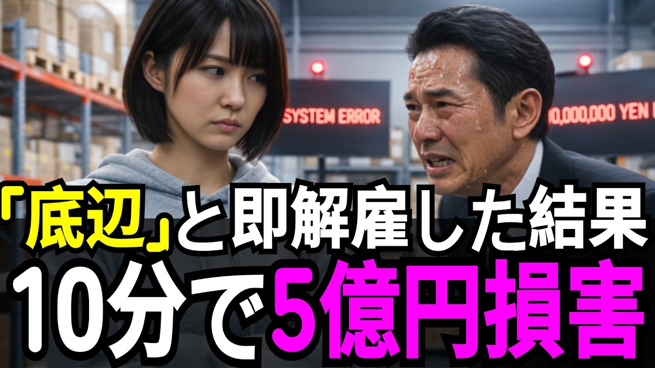 警告した倉庫バイトを「底辺」と笑い即解雇した本部長、セール開始10分で5億円の損害出し土下座【感動する話】【朗読】