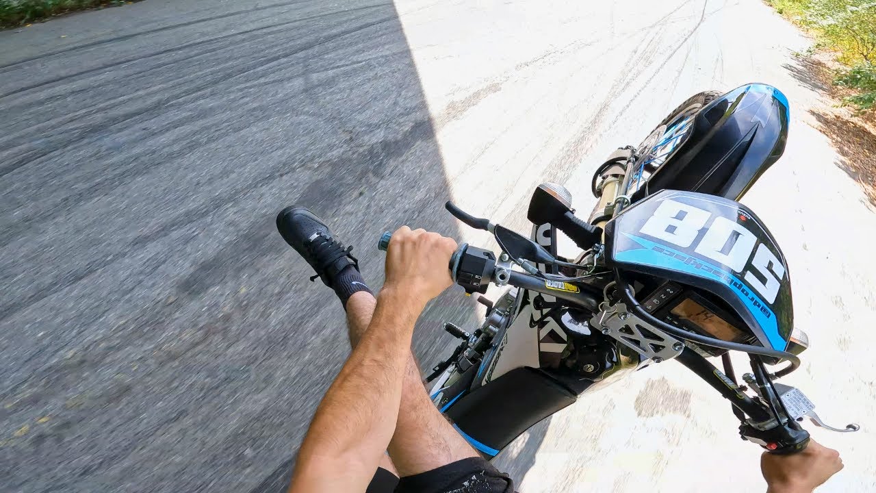 I Put Off-Road Wheels on DRZ400SM + INSANE Wheelies!