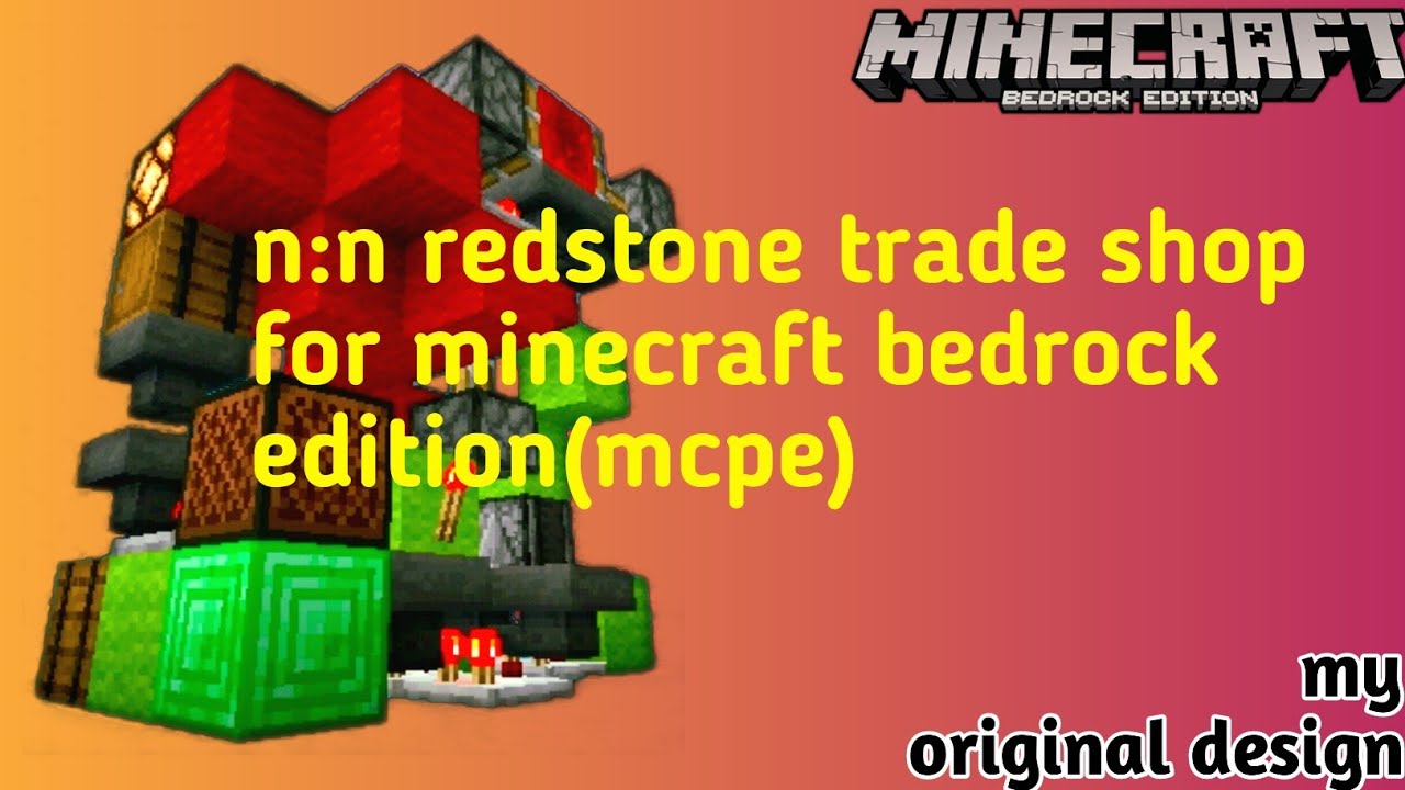 how to make a n:n redstone trade shop in minecraft bedrock edition(mcpe)