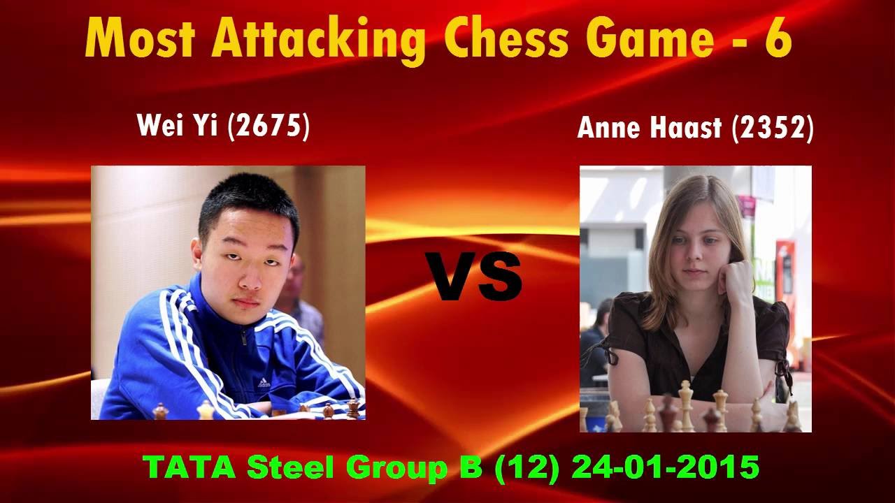 Most Attacking Chess Game - 6 (Wei Yi crushes Sicilian Taimanov\Paulsen)