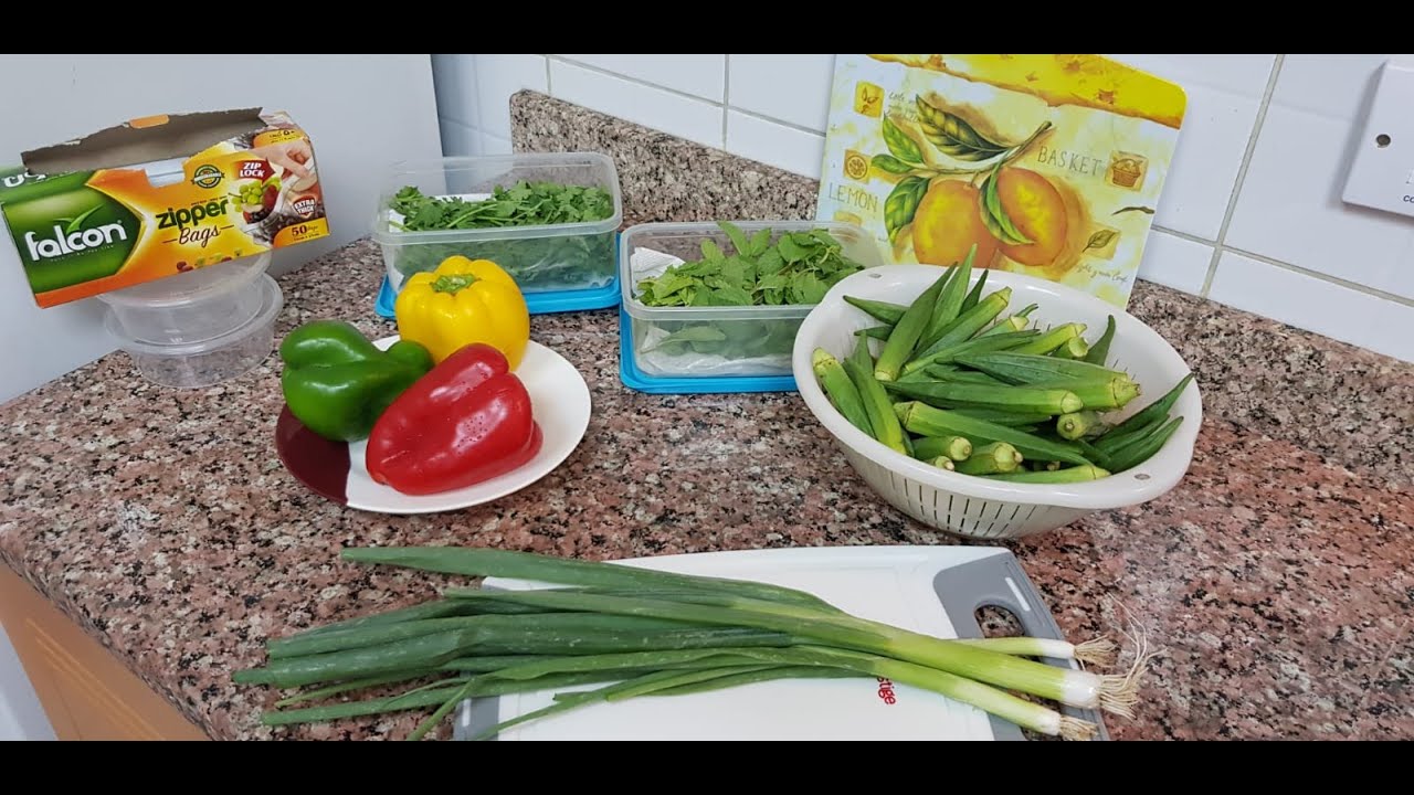 How to Freeze & Preserve Lady Finger, Spring Onions, Capsicum -Bell Peppers, Coriander & Mint Leaves