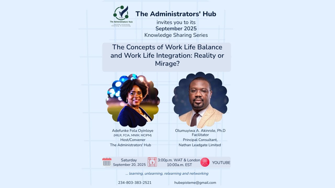 The Concepts of Work Life Balance and Work Life Integration: Reality or Mirage?