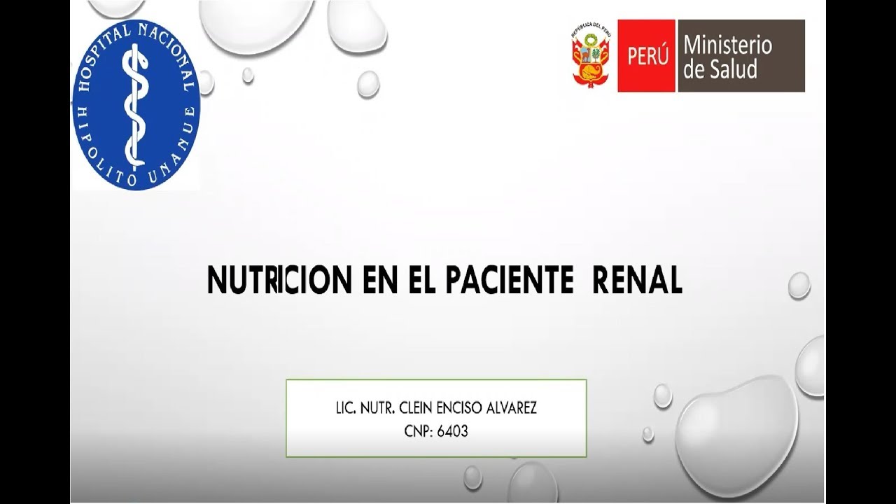 NUTRICI&Oacute;N EN EL PACIENTE RENAL