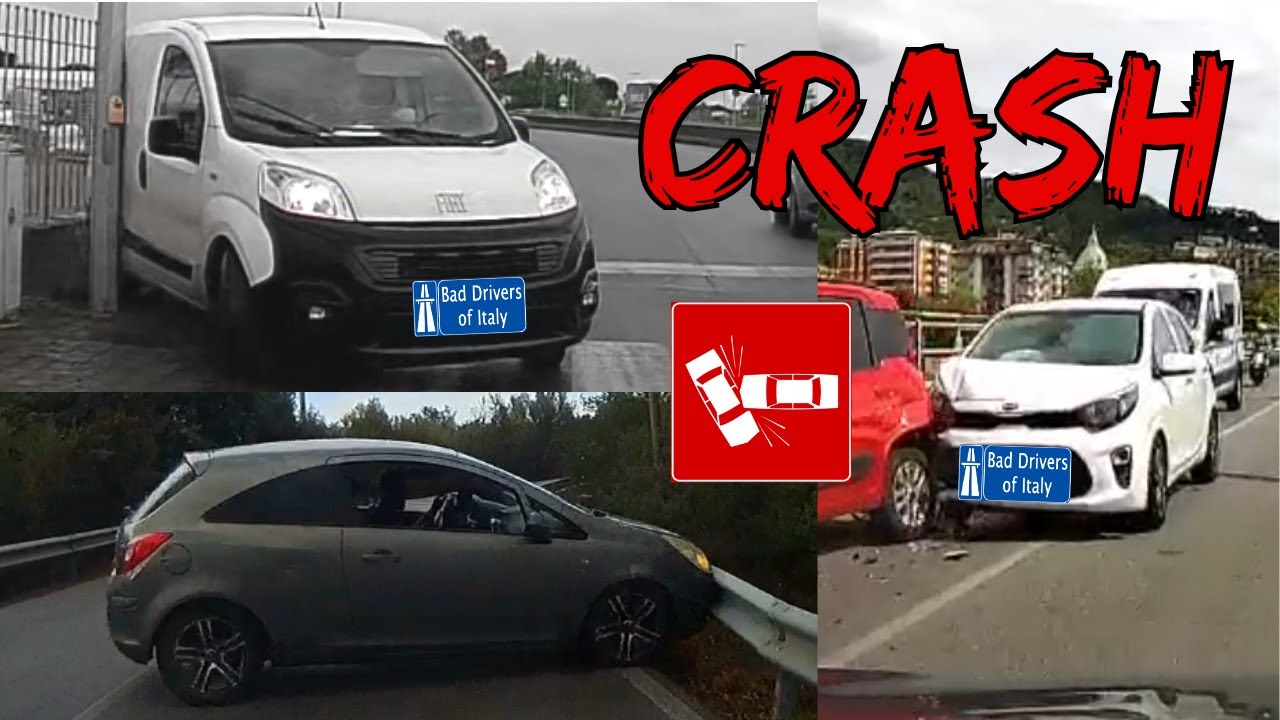 BAD DRIVERS OF ITALY dashcam compilation 7.28 - CRASH