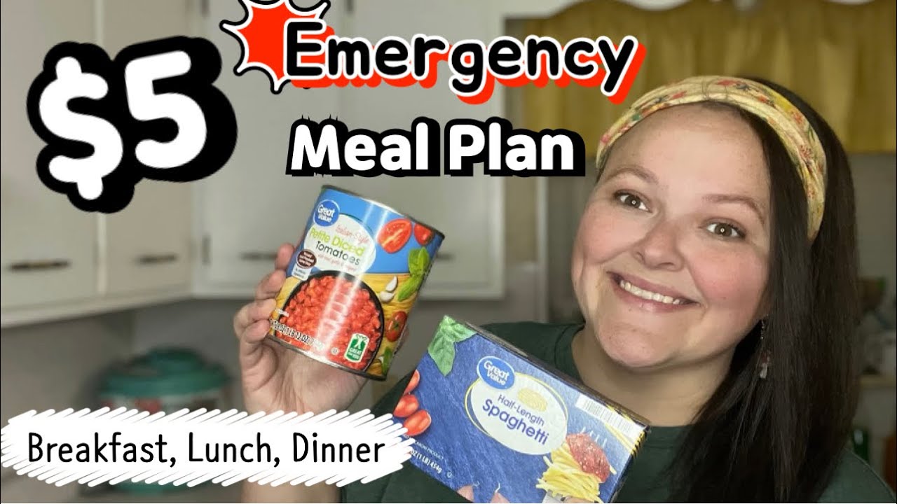 **NEW** $5 Emergency Meal Plan for Breakfast, Lunch, and Dinner