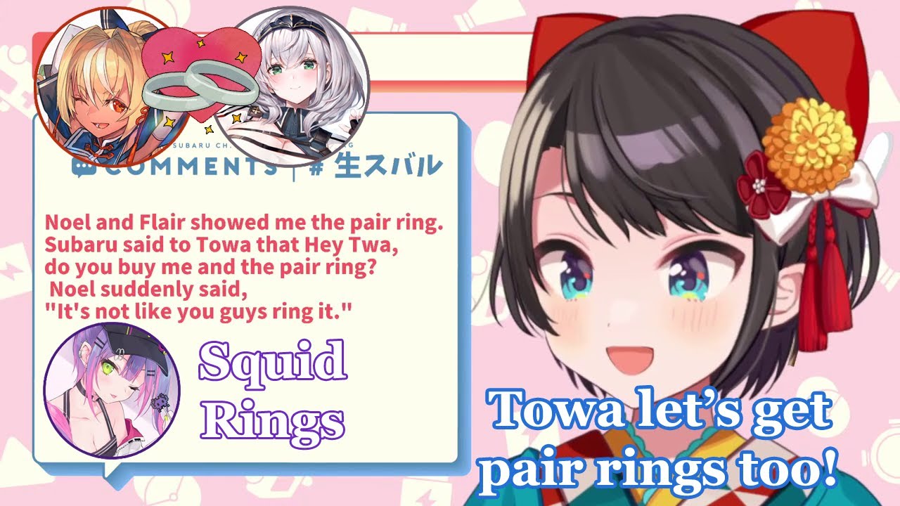 [Oozora Subaru] Pair Rings (Noel, Flare, Towa) [Hololive/ENG Subs]