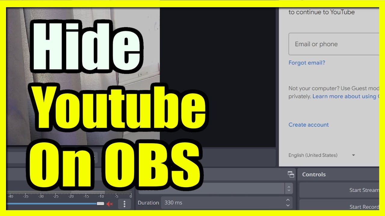 How to Hide the Youtube Live Control Panel on OBS using PC (Hide the DOCK)