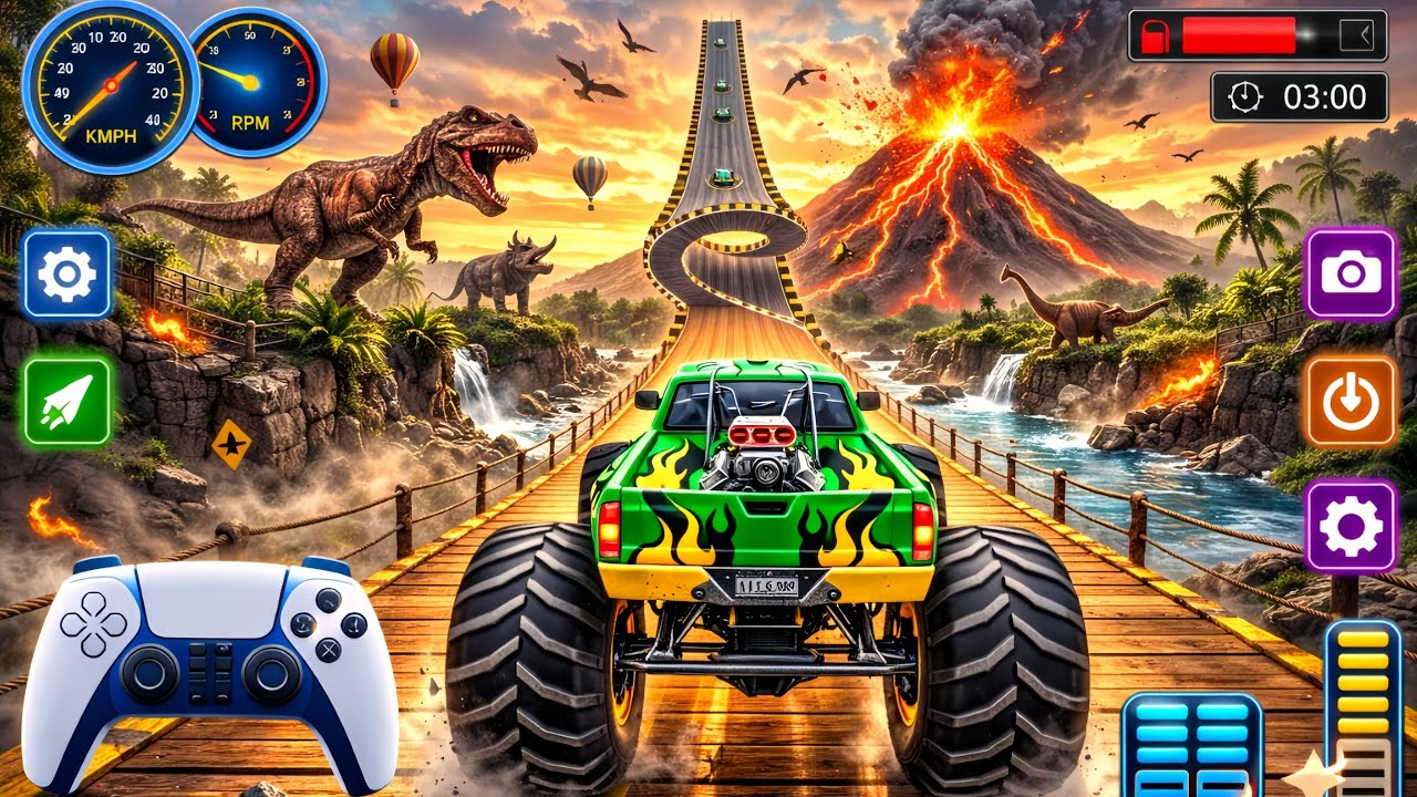 Monster Truck Mega Ramp Impossible Driver | Mega Ramp Car Stunt Master Simulator | Android Gameplay