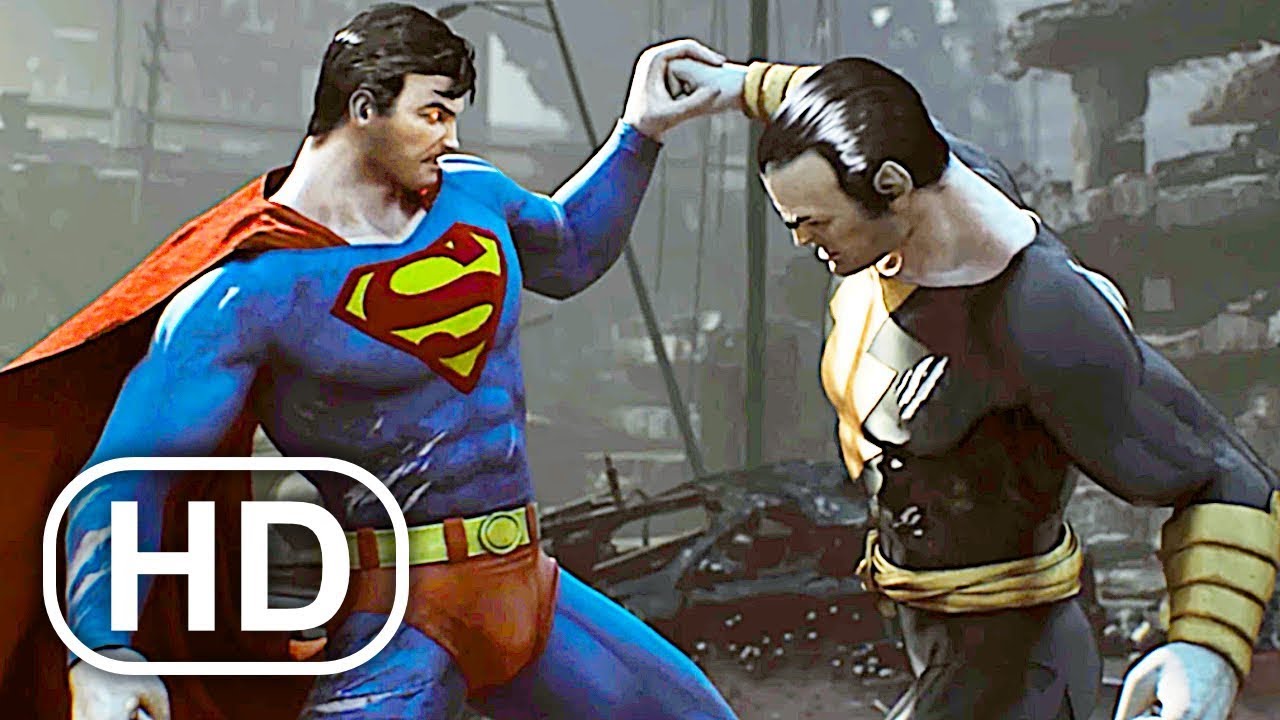 Black Adam Vs Superman Fight Scene FULL BATTLE 4K ULTRA HD Action