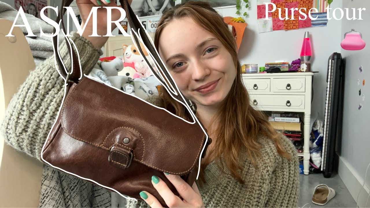 ASMR What’s in my purse? 👛 (Tapping on + shuffling thru random objects)