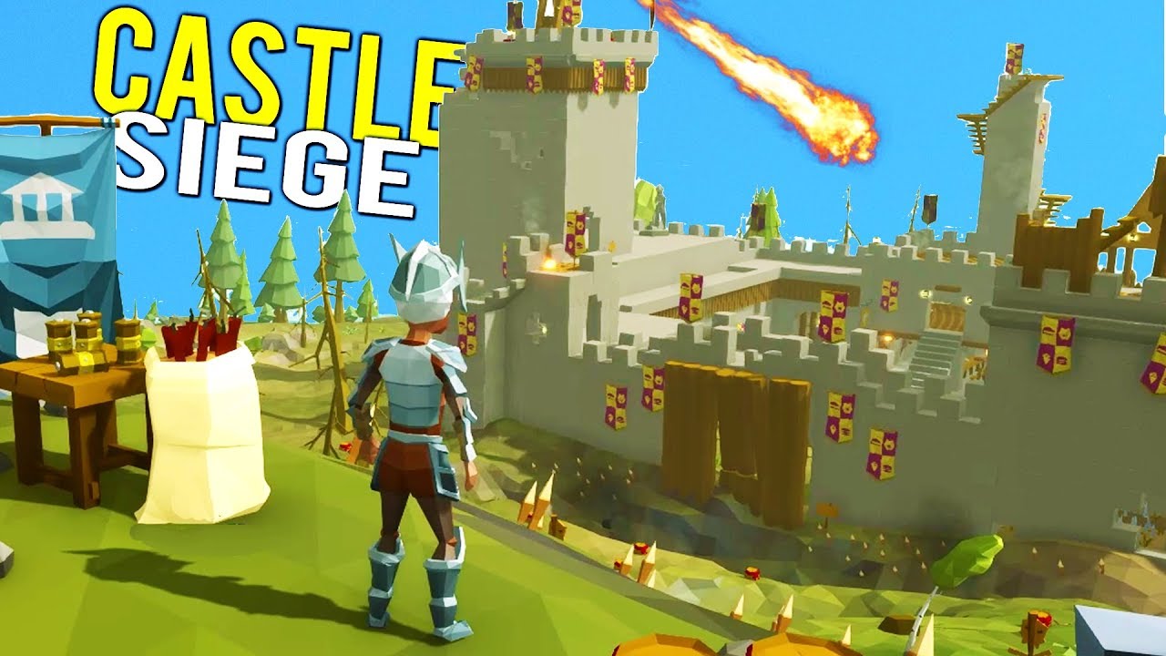 CASTLE DESTROYED BY EXPLOSIVE CATAPULTS DURING SIEGE - Ylands Early Access Multiplayer Gameplay