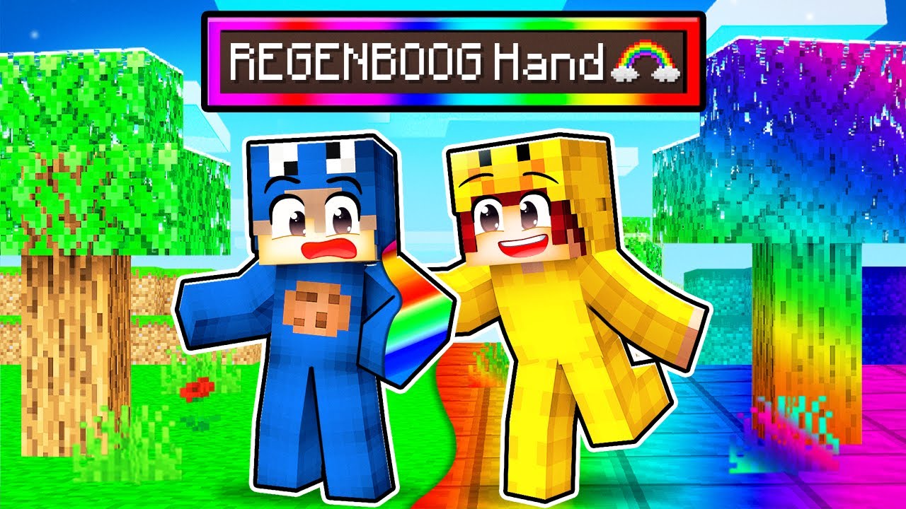 Dennus Heeft Een REGENBOOG Hand In Minecraft!