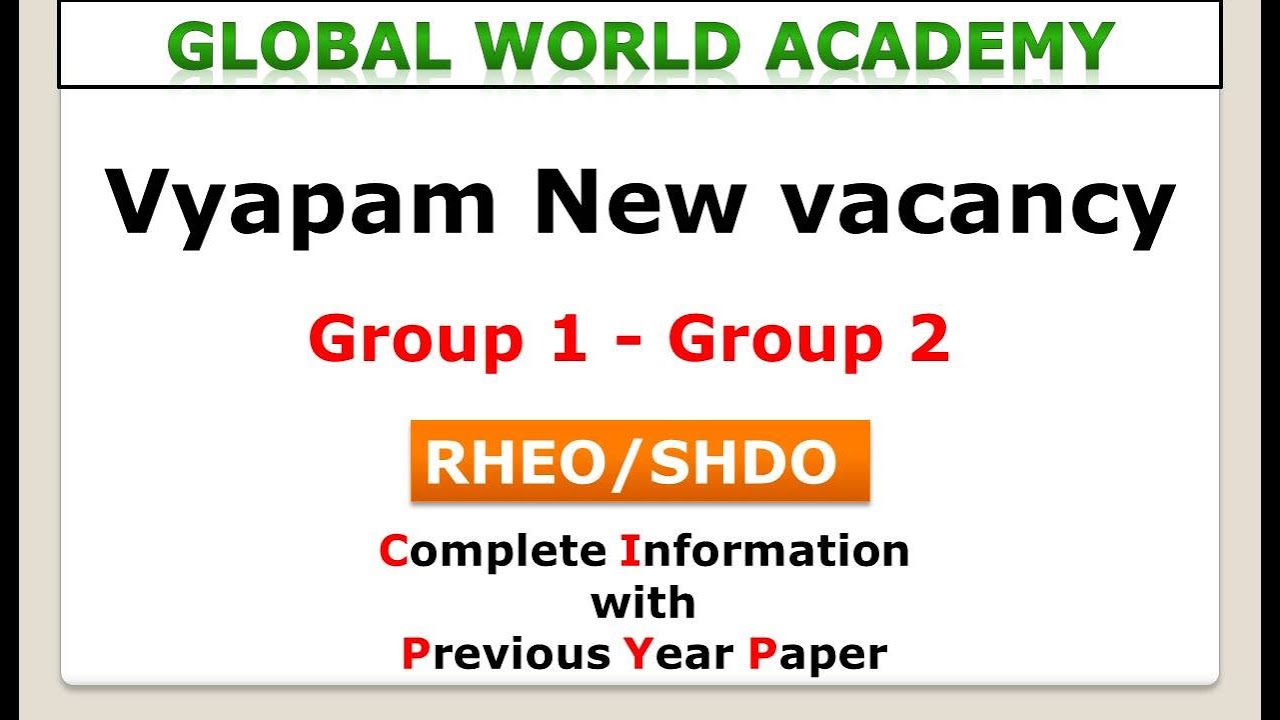 MPPEB New Vacancy - Group 1 Subgroup 2- total post - previous year paper
