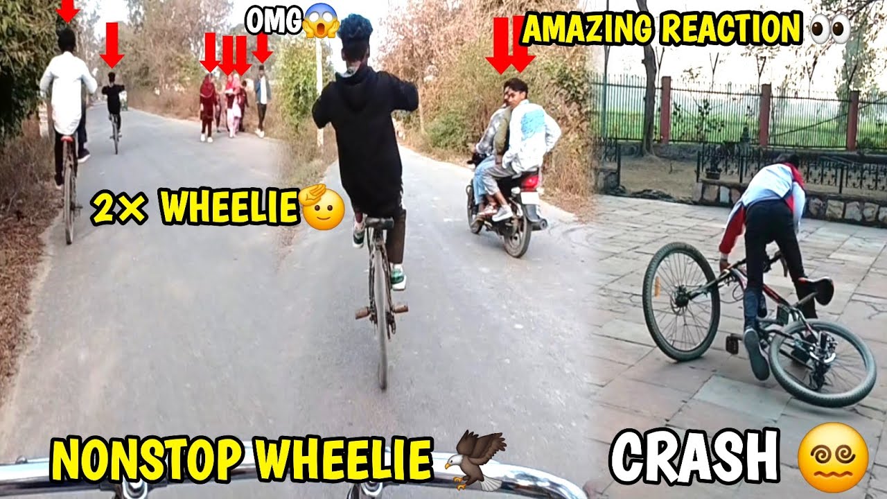 Sunday Ride Nonstop 2 x Wheelie 🤯 Amazing Reaction 🤫 3 Rider 1 Sath🤷