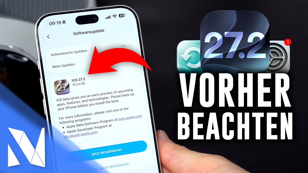 iOS 27.2 erscheint N&Auml;CHSTE Woche - Das solltest du VORHER beachten! | Nils-Hendrik Welk