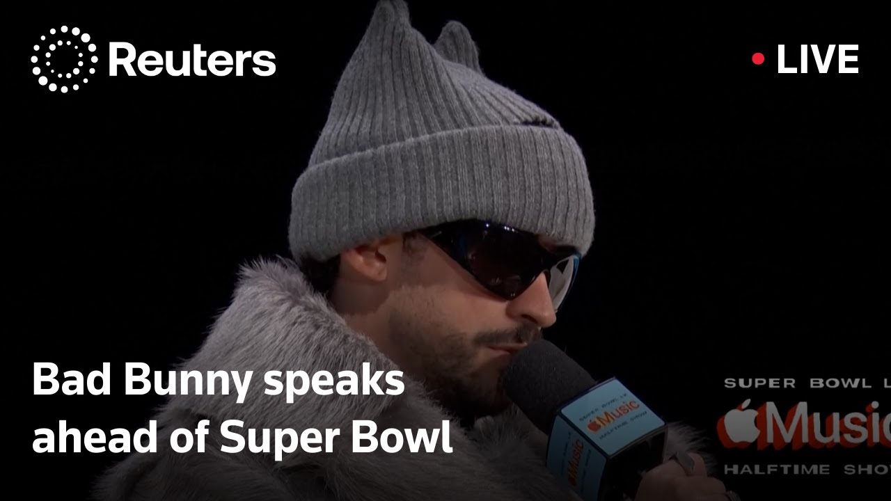 LIVE: Bad Bunny speaks about Super Bowl halftime show performance