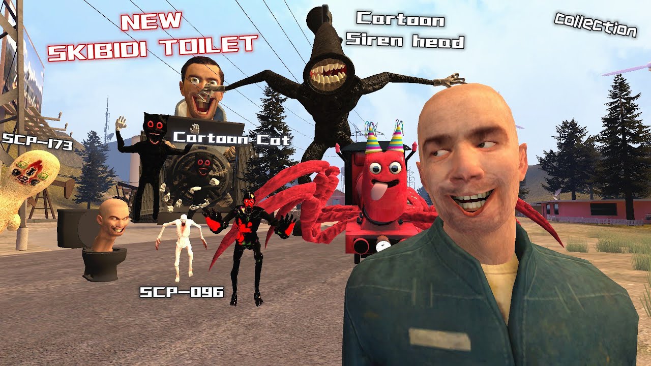 Туалет Skibidi против Cartoon Cat, Siren Head, SCP и Banban Choo-Choo Collection (анимация Garry'...