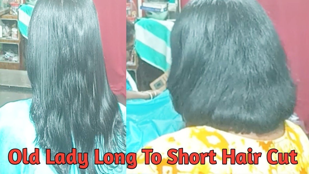 Old Lady Long To Short Hair Cut || Hair Cut Tutorial @SwapnasLife28
