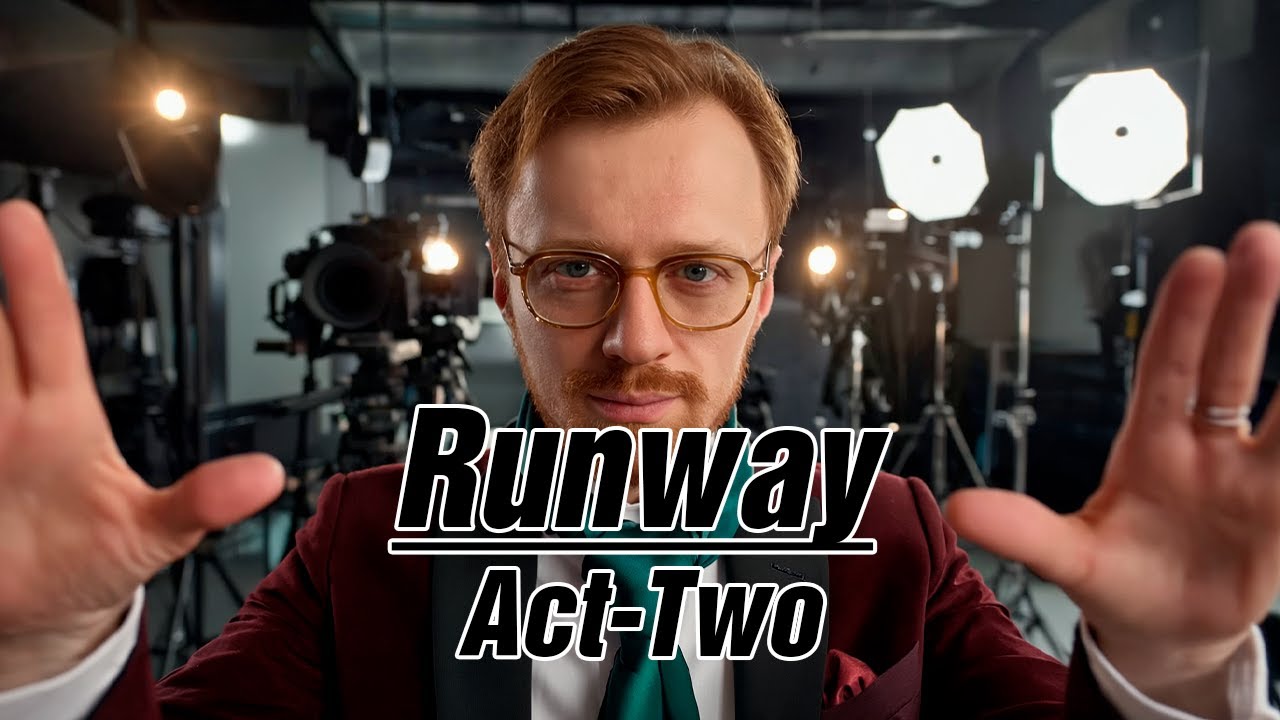 Анонс RUNWAY Act-Two. Вспоминаем Act-One, Restyle, KLING Motion Control.