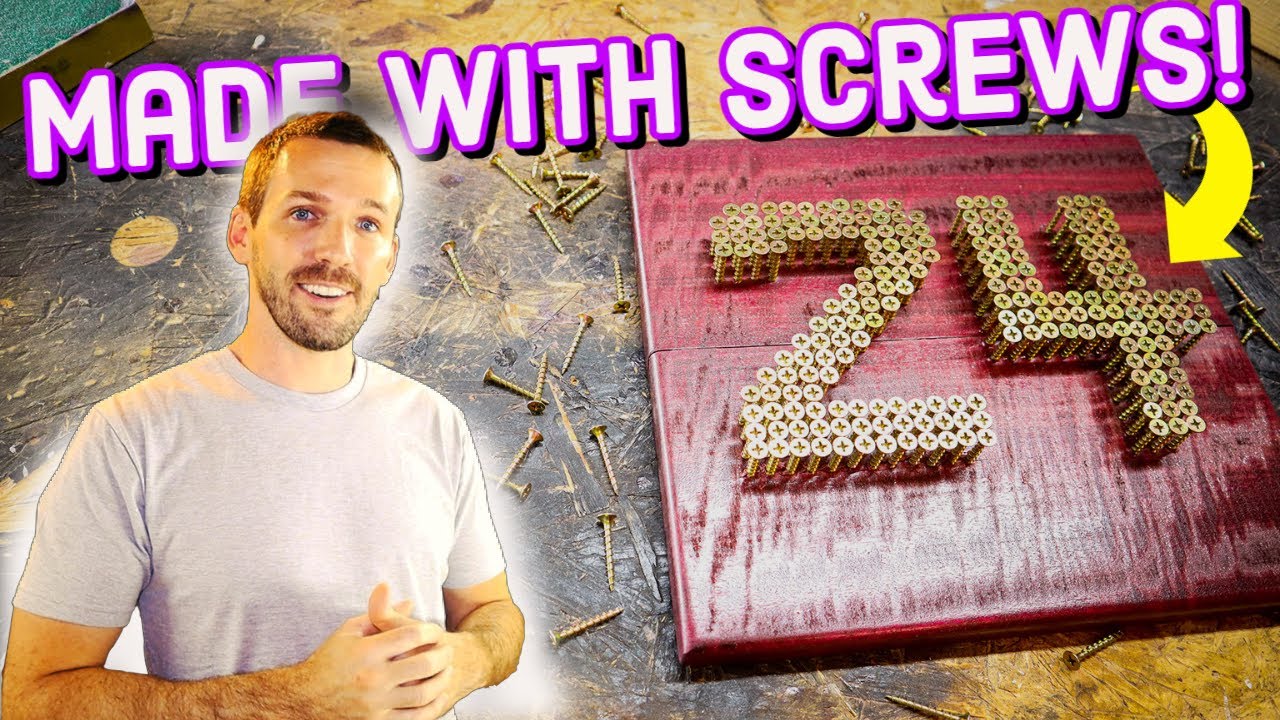 Screw Woodworking Plaque for Kobe Bryant | DIY | House Address Numbers