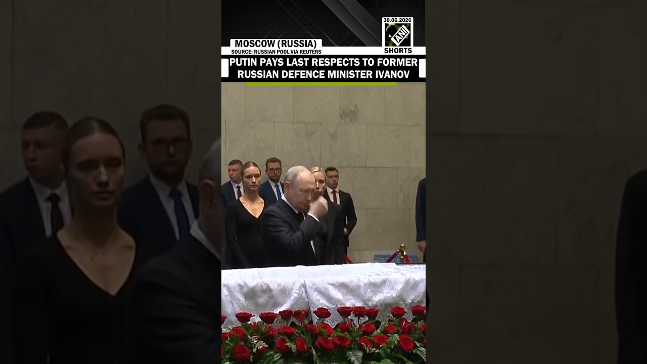 Russian President Putin pays last respects to his late ally and former defence minister Ivanov