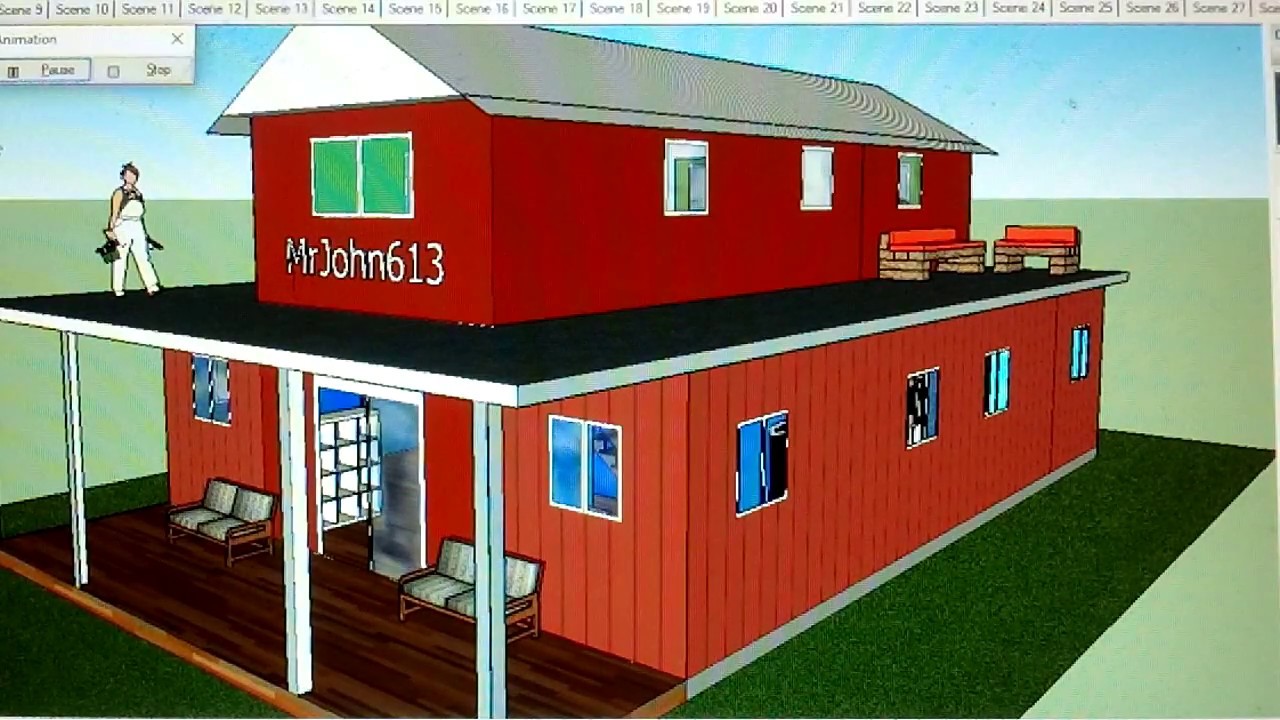 40 x 30 Shipping Container Home + Garage Concept Revised