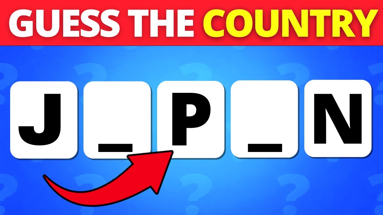 Can You Guess The Country Without Vowels? 🌎🤔