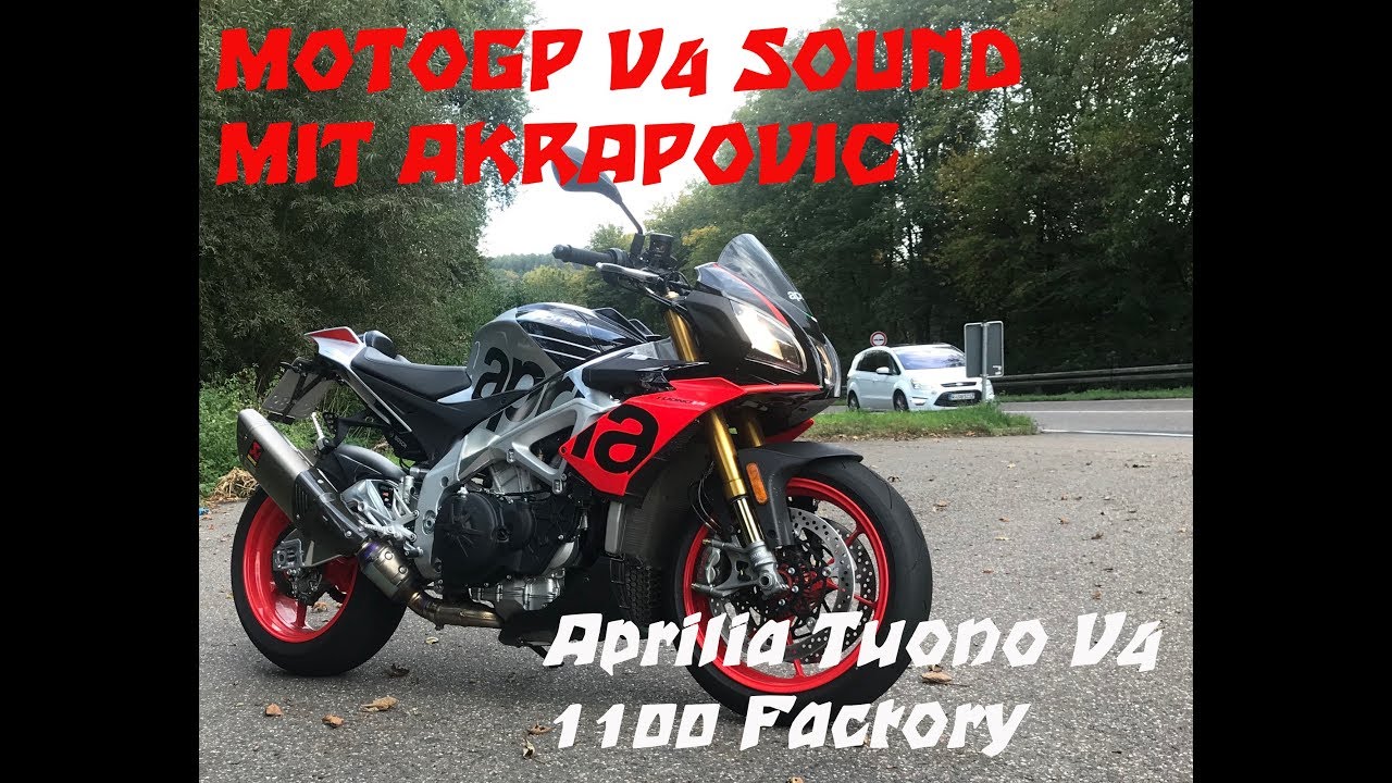 Aprilia Tuono 1100 Factory V4 mit Akrapovic! 175 PS Naked Bike mit heftigstem Sound auf Erden!