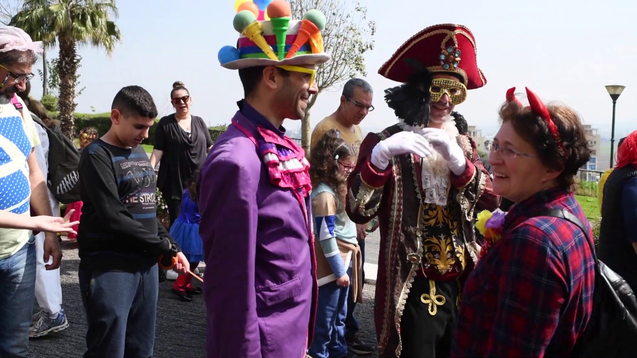 Adloyada Purim Parade 2019 (עדלאידע נשר 2019) Nesher, Israel (4K)