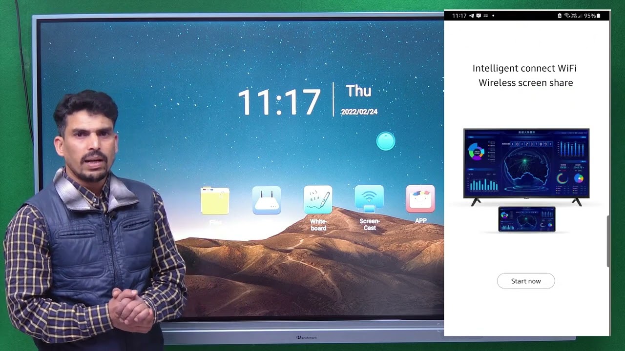 How to cast your screen to Benchmark panel any android mobile multiscreen How to cast ANDRIOD