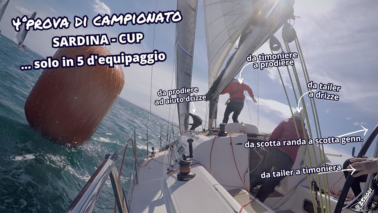 Regata tra le boe... solo in 5 d'equipaggio 🤪 [ultima domenica di campionato Sardina Cup]