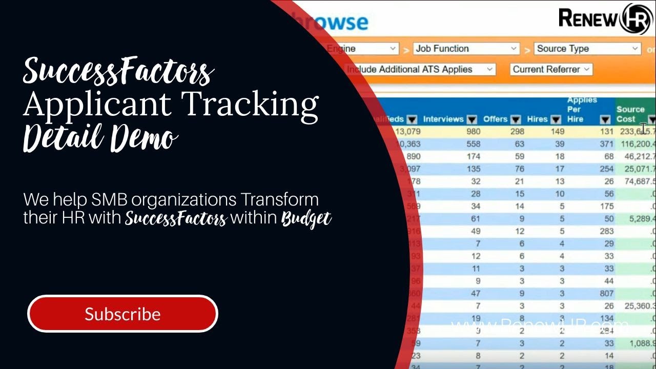 Select the right candidate for your organization with SuccessFactors Applicant Tracking