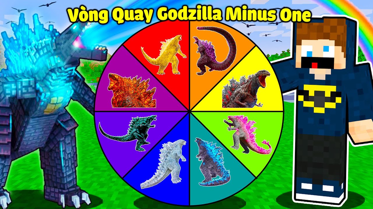 JAYGRAY MỜI GODZILLA MINUS ONE V3 THAM GIA VÒNG QUAY MAY MẮN TRONG MINECRAFT*GODZILLA TRỪ MỘT MCPE