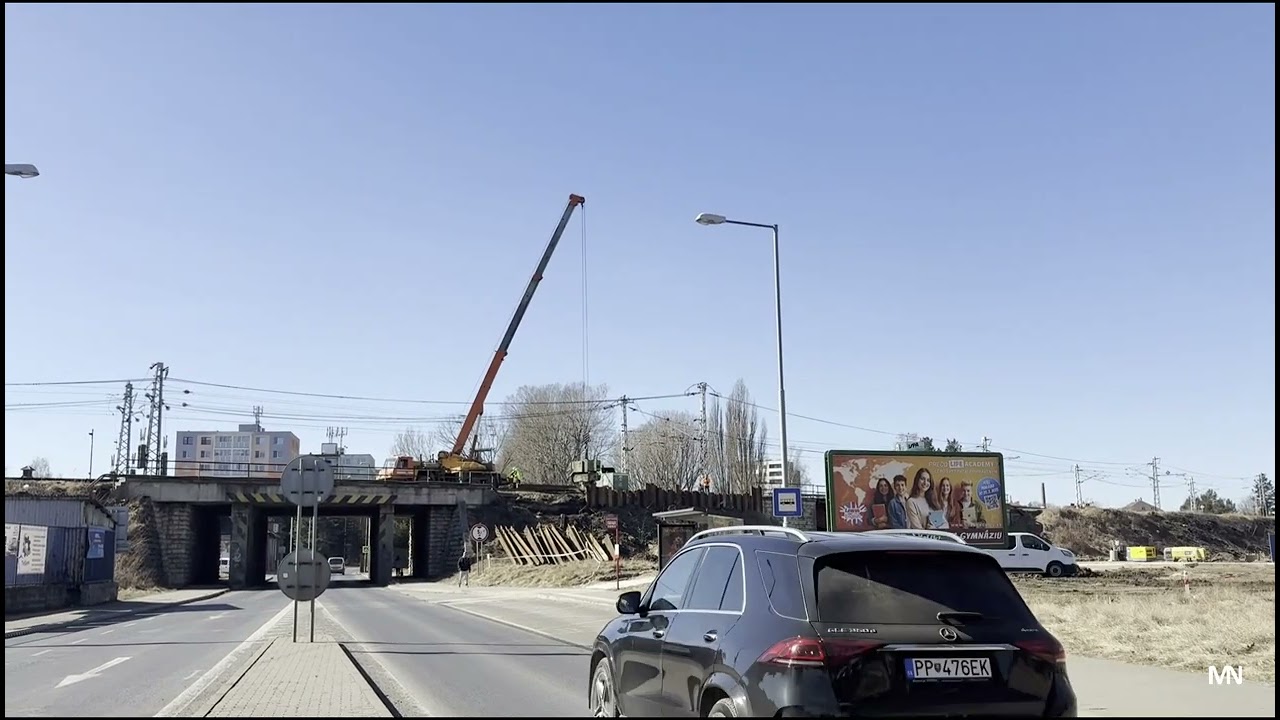 Poprad - rekoštrukcia železničnej trate - smer Spišská Nová Ves (05.03.2025)